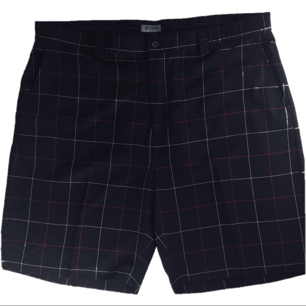 Izod XFG Men Golf Shorts Black Red White Size 42